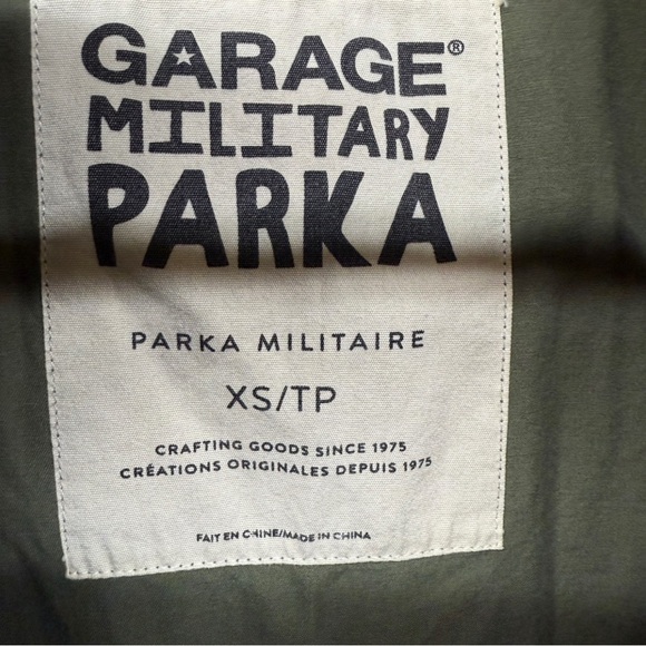 Khaki green military parka jacket - Picture 2 of 7